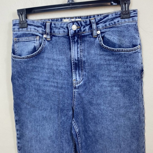 NEW Free People Thunderbird pink lightning bolt flare jeans, 33 - Picture 5 of 12